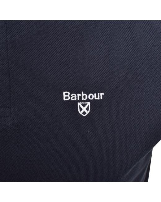 Barbour Blue Ferrybridge Tailored Polo T Shirt for men
