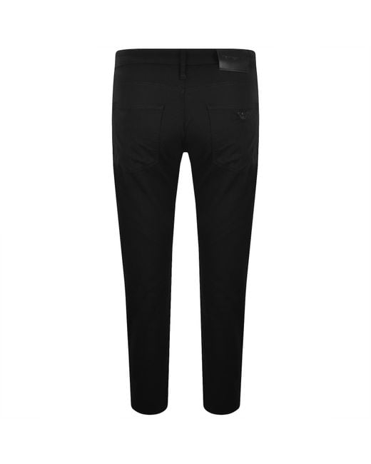 Armani Black Emporio J06 Slim Fit Trousers for men