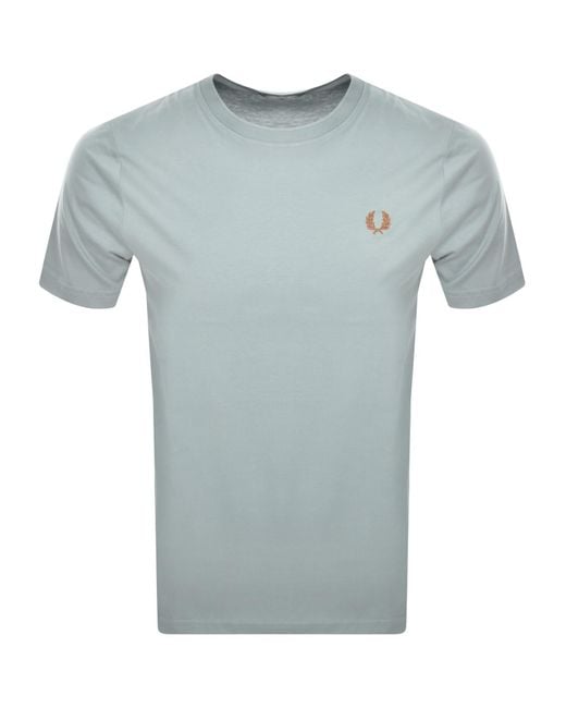 Fred Perry Blue Crew Neck T Shirt for men