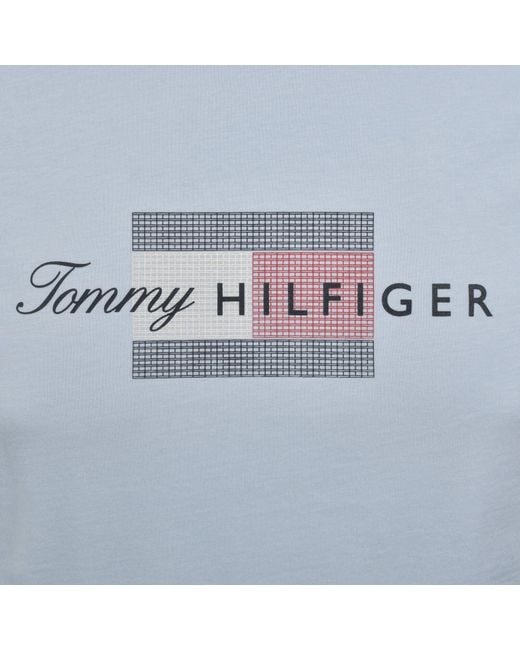 Tommy Hilfiger Blue Script Flag T Shirt for men
