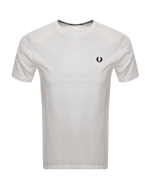 Fred Perry Gray Crew Neck T Shirt for men
