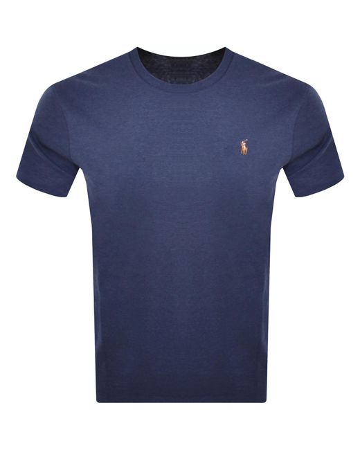 Ralph Lauren Blue Crew Neck T Shirt for men