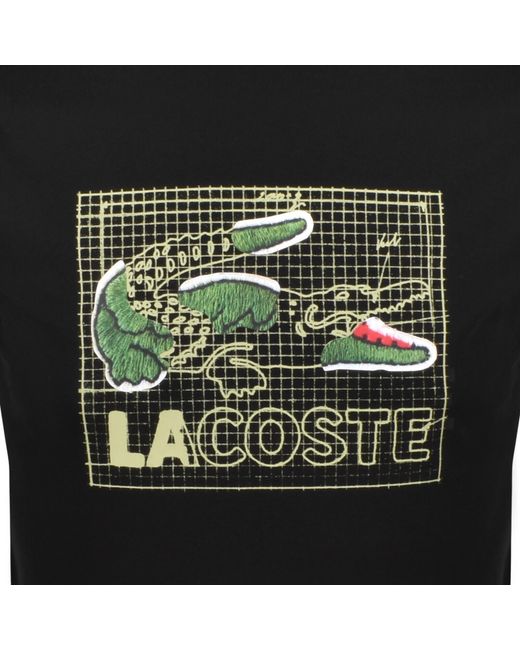 Lacoste Black Crew Neck T Shirt for men