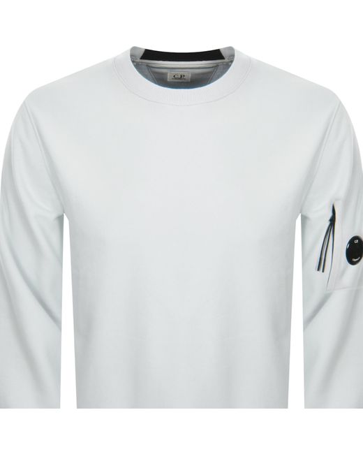 C P Company White Cp Company Diagonal Sweatshirt for men