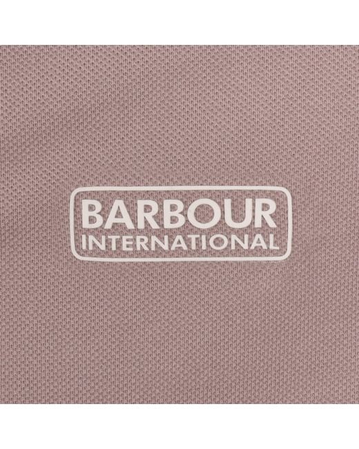 Barbour Pink Essential Polo T Shirt for men