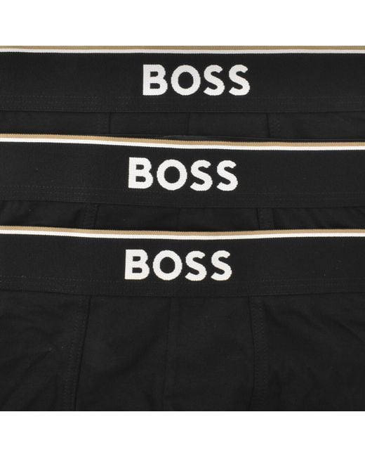 BOSS BUSINESS Black Boss Underwear 3 Pack Long Boxer Briefs for men