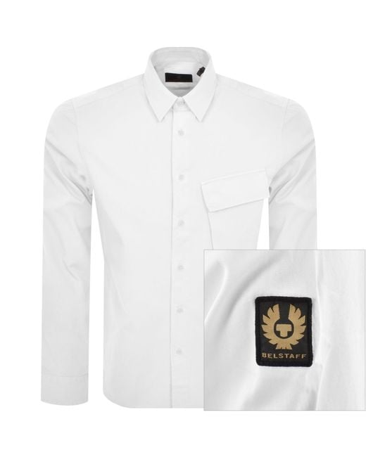 Belstaff White Scale Long Sleeved Shirt for men