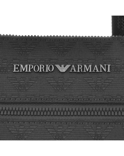 Armani Black Emporio Logo Shoulder Bag for men