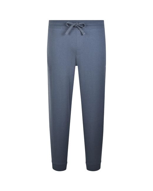 HUGO Blue Austin Waffle Joggers for men
