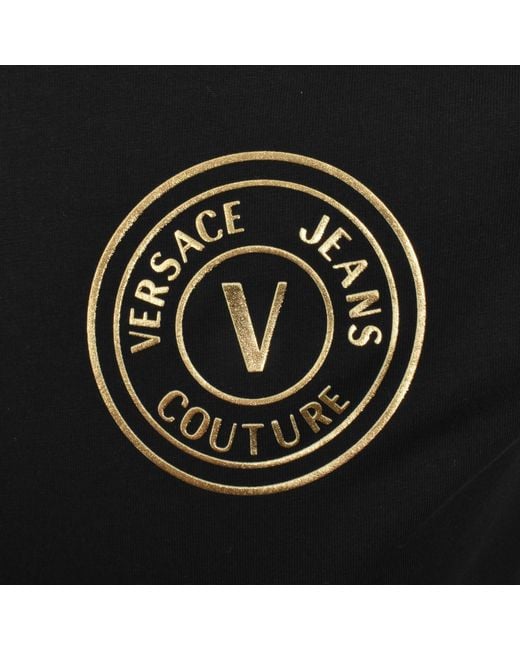 Versace Jeans Black Couture Foil Logo T Shirt for men