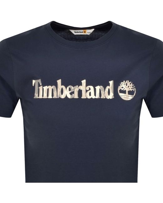 Timberland Blue Logo T Shirt for men