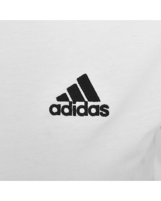 Adidas Originals White Adidas Sportswear Essentials T Shirt for men