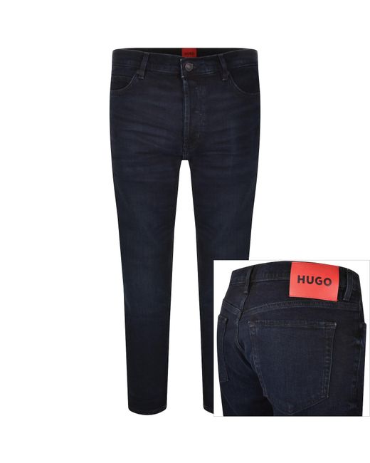 HUGO Blue 634 Tapered Fit Jeans Dark Wash for men