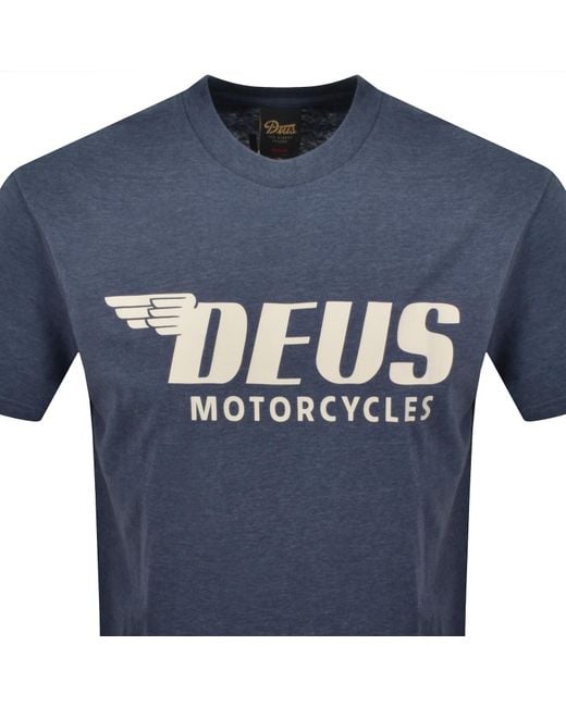 Deus Ex Machina Blue Palermo T Shirt for men