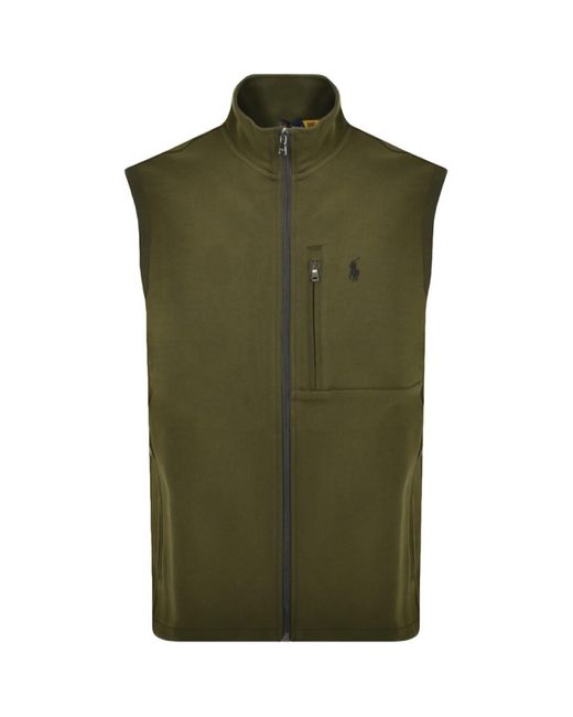 Ralph Lauren Green Full Zip Gilet for men