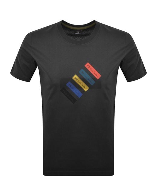 Paul Smith Black Barcode T Shirt for men