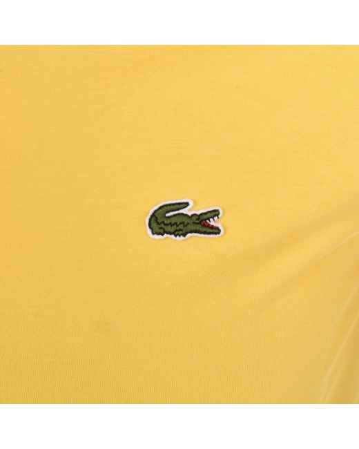 Lacoste Yellow Crew Neck T Shirt for men