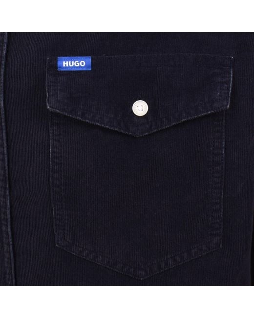 HUGO Blue Ebino Long Sleeve Shirt Dark for men