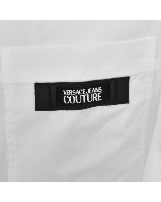 Versace White Couture Long Sleeve Shirt for men
