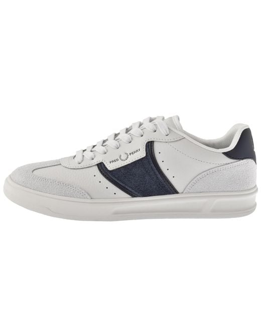 Fred Perry Gray B4 Leather Trainers for men