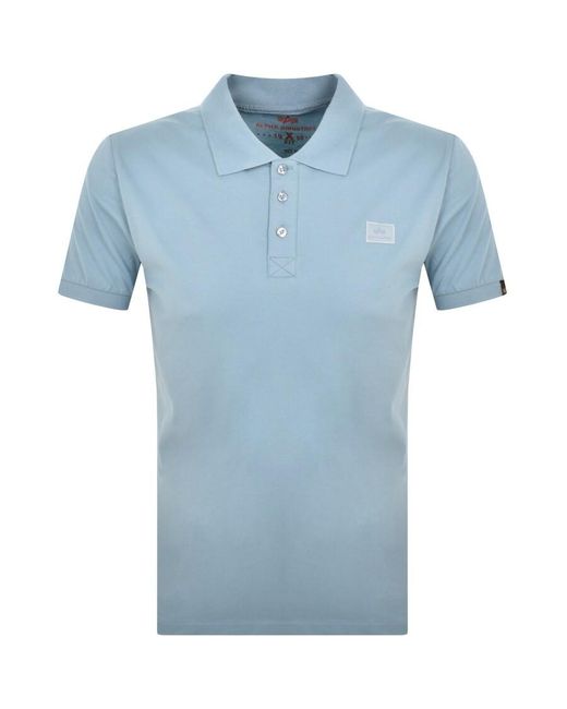 Alpha Industries Blue X Fit Polo T Shirt for men