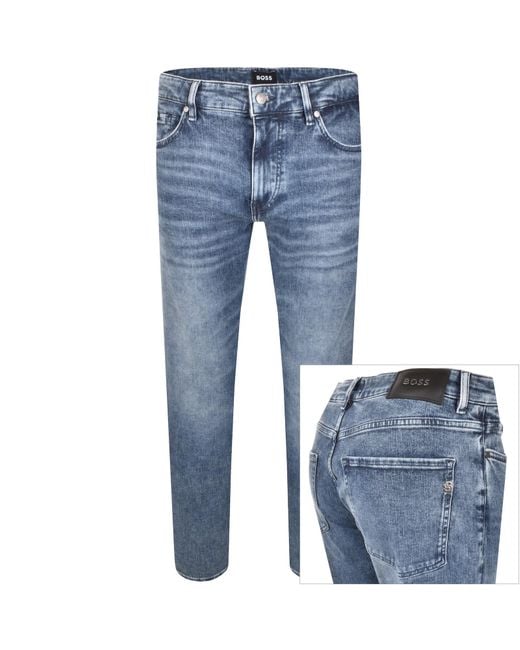 BOSS BUSINESS Blue Boss H Delaware Slim Fit Jeans for men