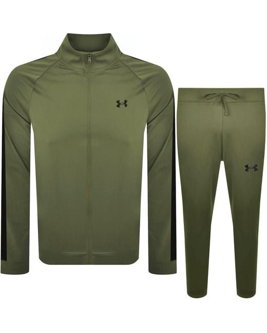 Under Armour Green Rival Knit Tracksuit for men