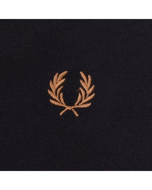 Fred Perry Blue Classic Knit Cardigan for men