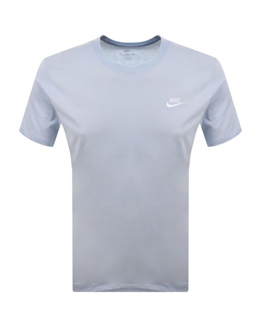 Nike Blue Crew Neck Club T Shirt for men