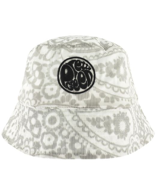 Pretty Green White Anchorage Paisley Bucket Hat for men