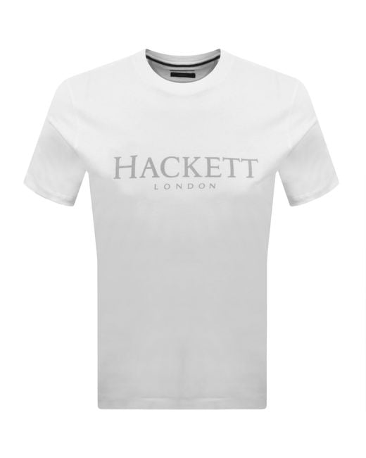 Hackett White Heritage Essential T Shirt Optic for men