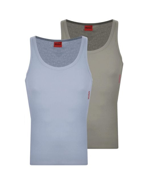 HUGO Blue Double Pack Vests for men