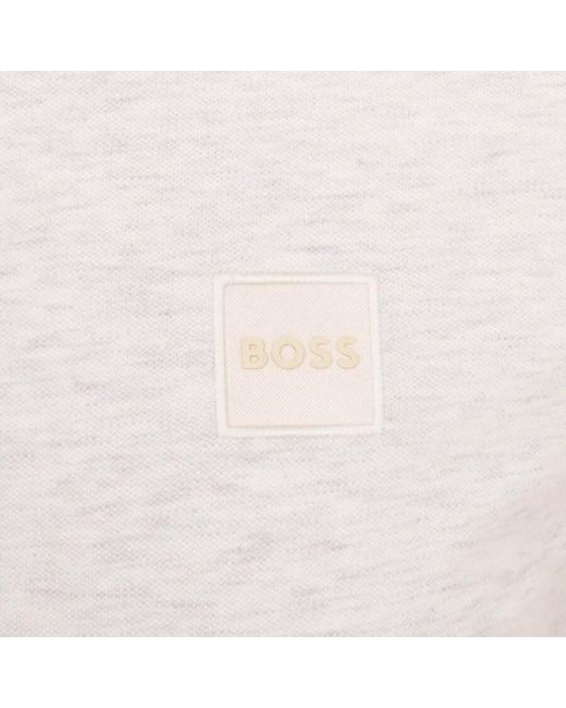 Boss White Boss Passerby Long Sleeved Polo T Shirt for men