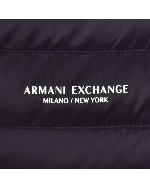 ARMANI EXCHANGE Gray Hooded Down Jacket for men