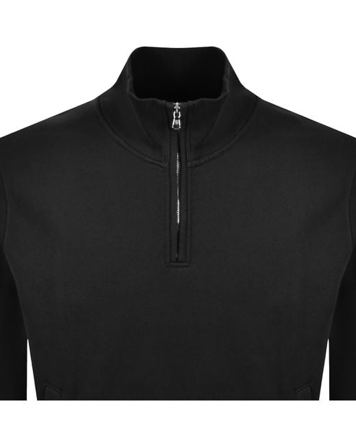 Sandbanks Black Quarter Zip Sweatshirt for men