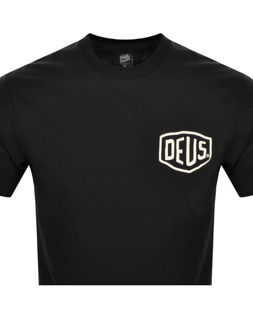 Deus Ex Machina Black Classic Parilla T Shirt for men