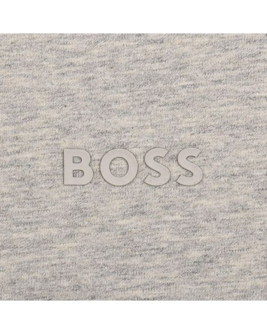 Boss Gray Boss Tchark Long Sleeve T Shirt for men