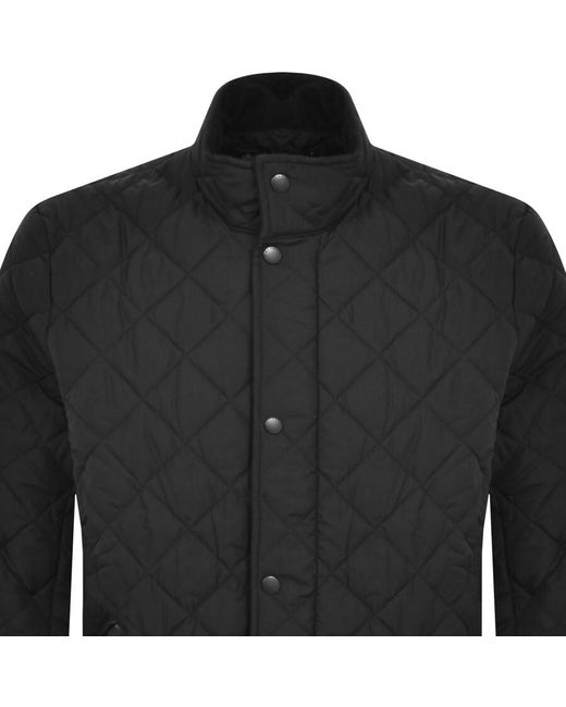 Barbour Black Chelsea Sports Quilt Jacket for men