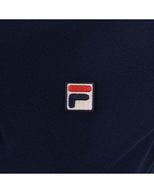 Fila Blue Fila Achille Heritage Tape Polo T Shirt for men