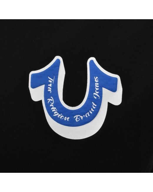 True Religion Black Super Logo T Shirt for men