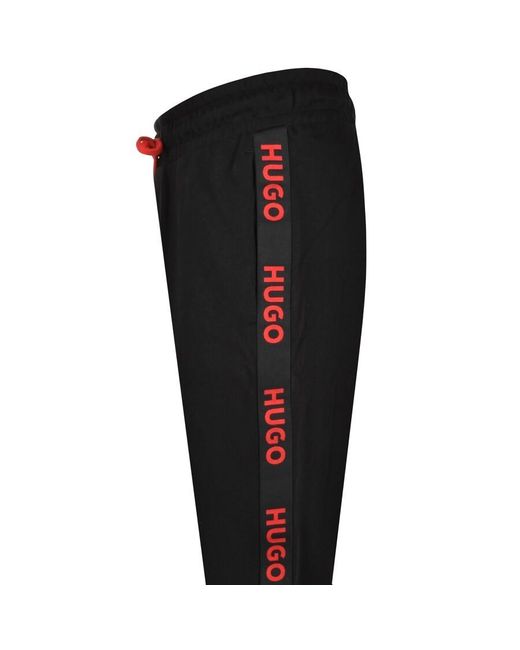 HUGO Black Sporty Logo jogging Bottoms for men