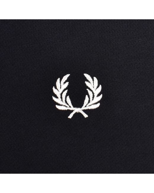 Fred Perry Black Half Zip Sweatshirt for men