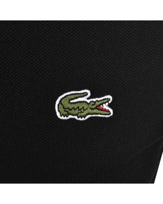 Lacoste Black Tipped Polo T Shirt for men