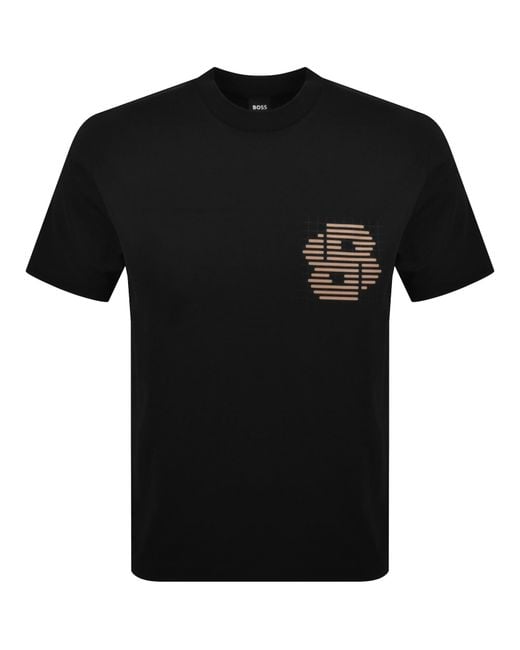 BOSS BUSINESS Black Boss Tigerman 49 T Shirt for men