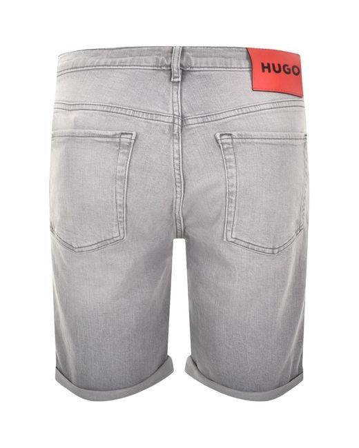 HUGO Gray 634 Denim Shorts Medium for men