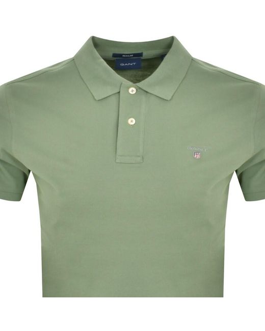 GANT Oxford Pique rugger Polo T Shirt in Green for Men | Lyst
