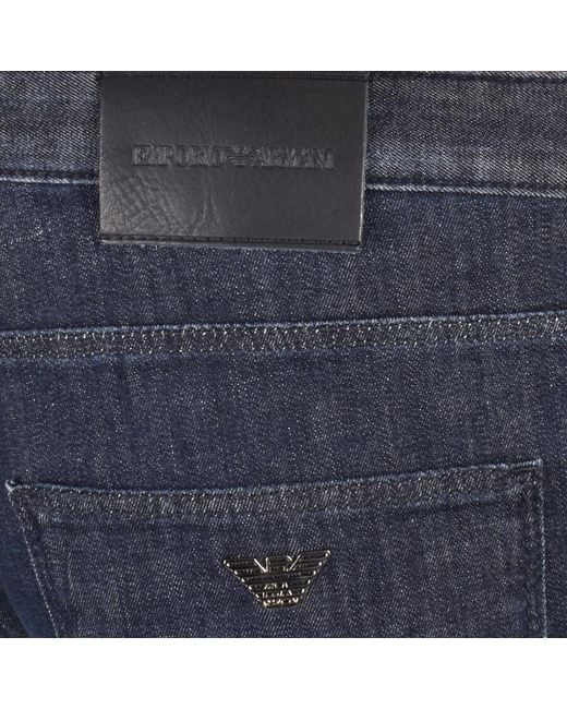 Armani Blue Emporio J06 Slim Fit Jeans Dark Wash for men