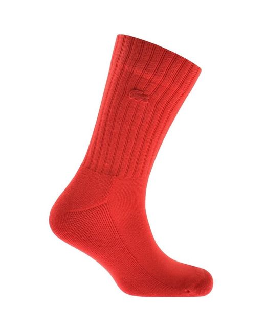 Lacoste Red Logo 3 Pack Socks for men