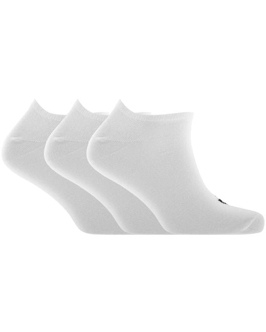 Adidas Originals White 3 Pack Liner Socks for men