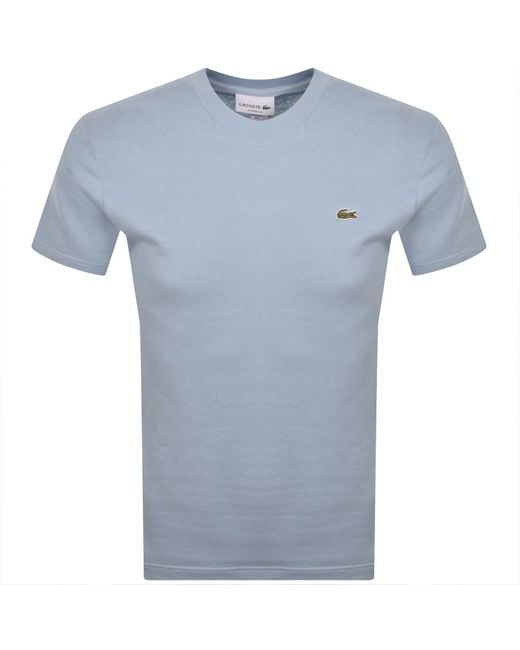 Lacoste Blue Crew Neck Pique T Shirt Light for men